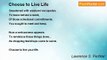 Lawrence S. Pertillar - Choose to Live Life