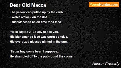 Alison Cassidy - Dear Old Macca