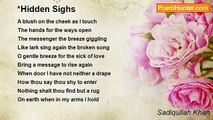 Sadiqullah Khan - *Hidden Sighs