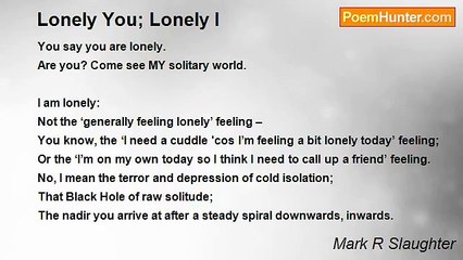 Mark R Slaughter - Lonely You; Lonely I