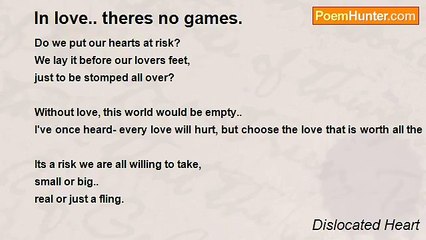 Dislocated Heart - In love.. theres no games.