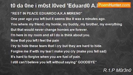 R.1.P M0r3n0 - t0 da 0ne i m0st l0ved 'Eduard0 A.k.A MoReN0