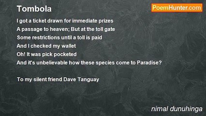 nimal dunuhinga - Tombola