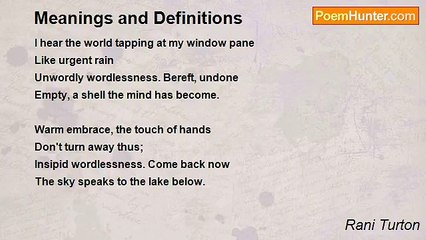 Rani Turton - Meanings and Definitions