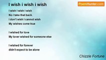Chizzle Fortune - I wish i wish i wish