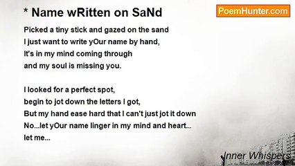 Inner Whispers - * Name wRitten on SaNd