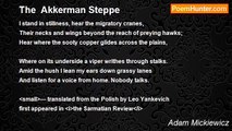 Adam Mickiewicz - The  Akkerman Steppe