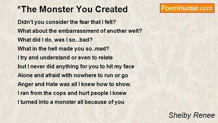 Shelby Renee - *The Monster You Created