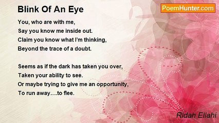 Ridah Ellahi - Blink Of An Eye