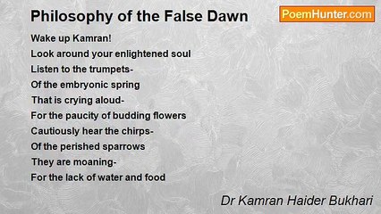 Dr Kamran Haider Bukhari - Philosophy of the False Dawn