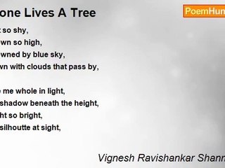 Vignesh Ravishankar Shanmugam - Alone Lives A Tree