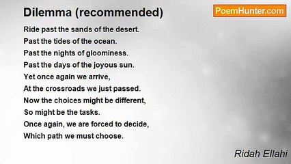 Ridah Ellahi - Dilemma (recommended)