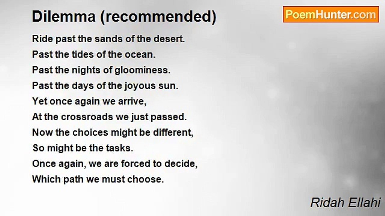Ridah Ellahi - Dilemma (recommended)