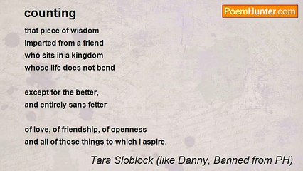 Tara Sloblock (like Danny, Banned from PH) - counting