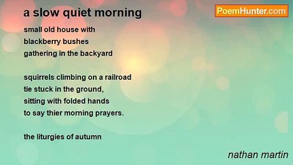 nathan martin - a slow quiet morning