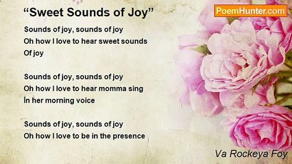 Va Rockeya Foy - “Sweet Sounds of Joy”
