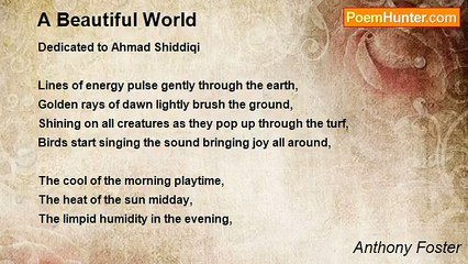 Anthony Foster - A Beautiful World