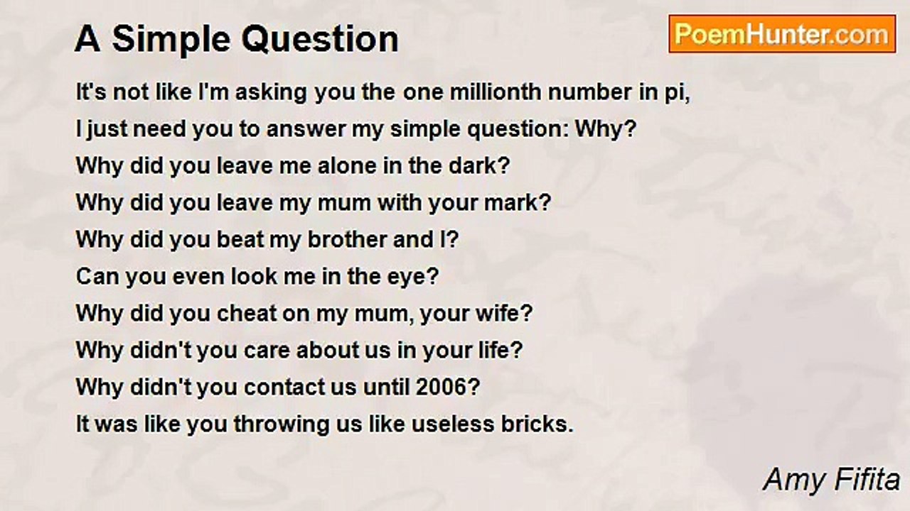 Amy Fifita - A Simple Question
