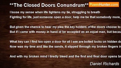 Daniel Richards - **The Closed Doors Conundrum**