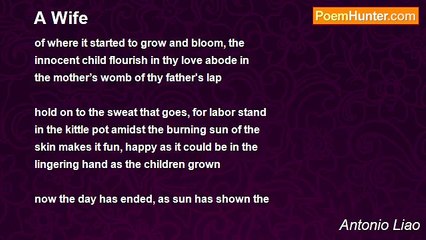 Antonio Liao - A Wife