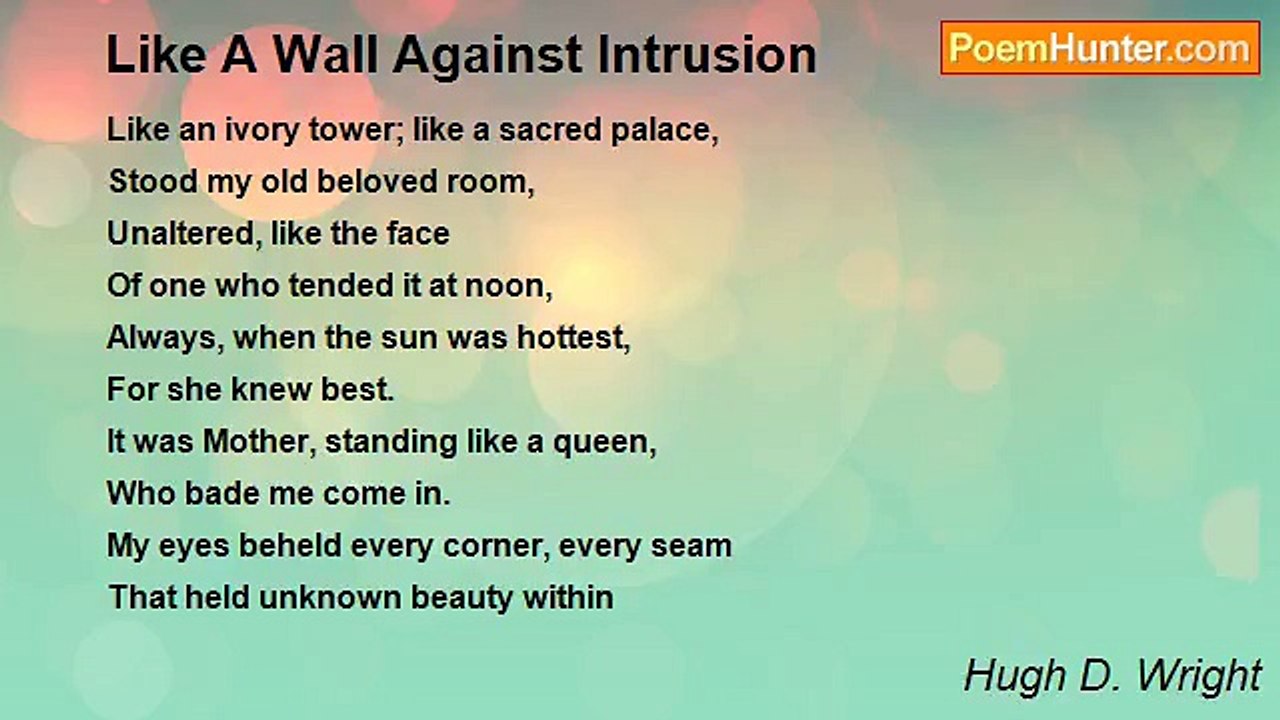 Hugh D. Wright - Like A Wall Against Intrusion