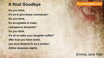 Emma Jane Rae - A final Goodbye