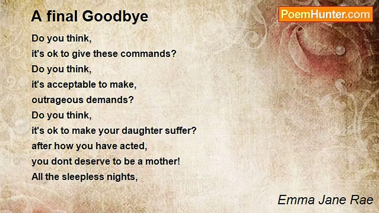 Emma Jane Rae - A final Goodbye