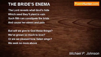 Michael P. Johnson - THE BRIDE’S ENEMA