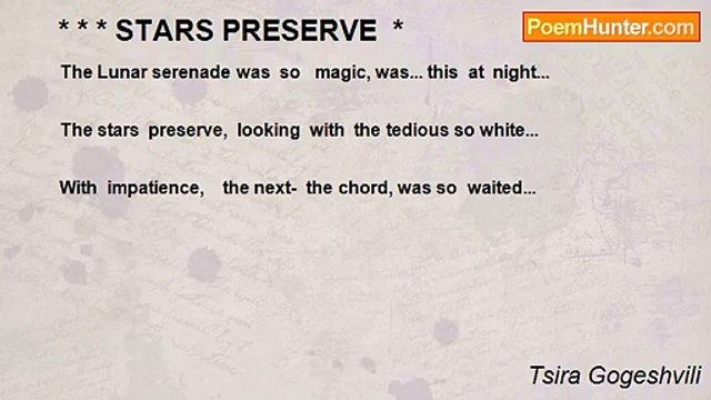 Tsira Gogeshvili - * * * STARS PRESERVE *