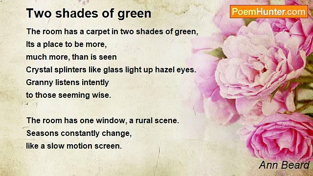 Ann Beard - Two shades of green