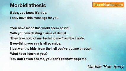 Maddie 'Rae' Berry - Morbidiathesis