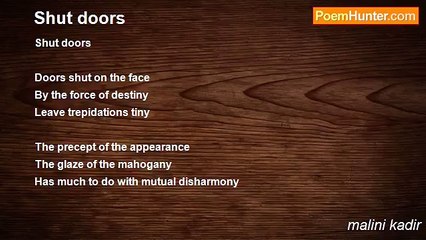 malini kadir - Shut doors