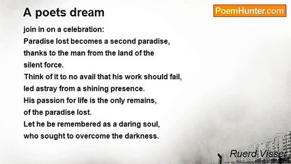 Ruerd Visser - A poets dream