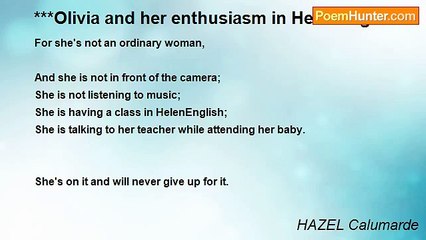 HAZEL Calumarde - ***Olivia and her enthusiasm in HelenEnglish