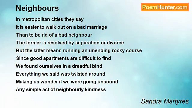 Sandra Martyres - Neighbours