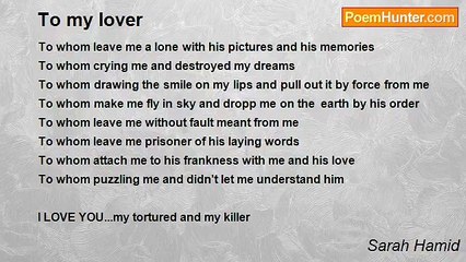Sarah Hamid - To my lover