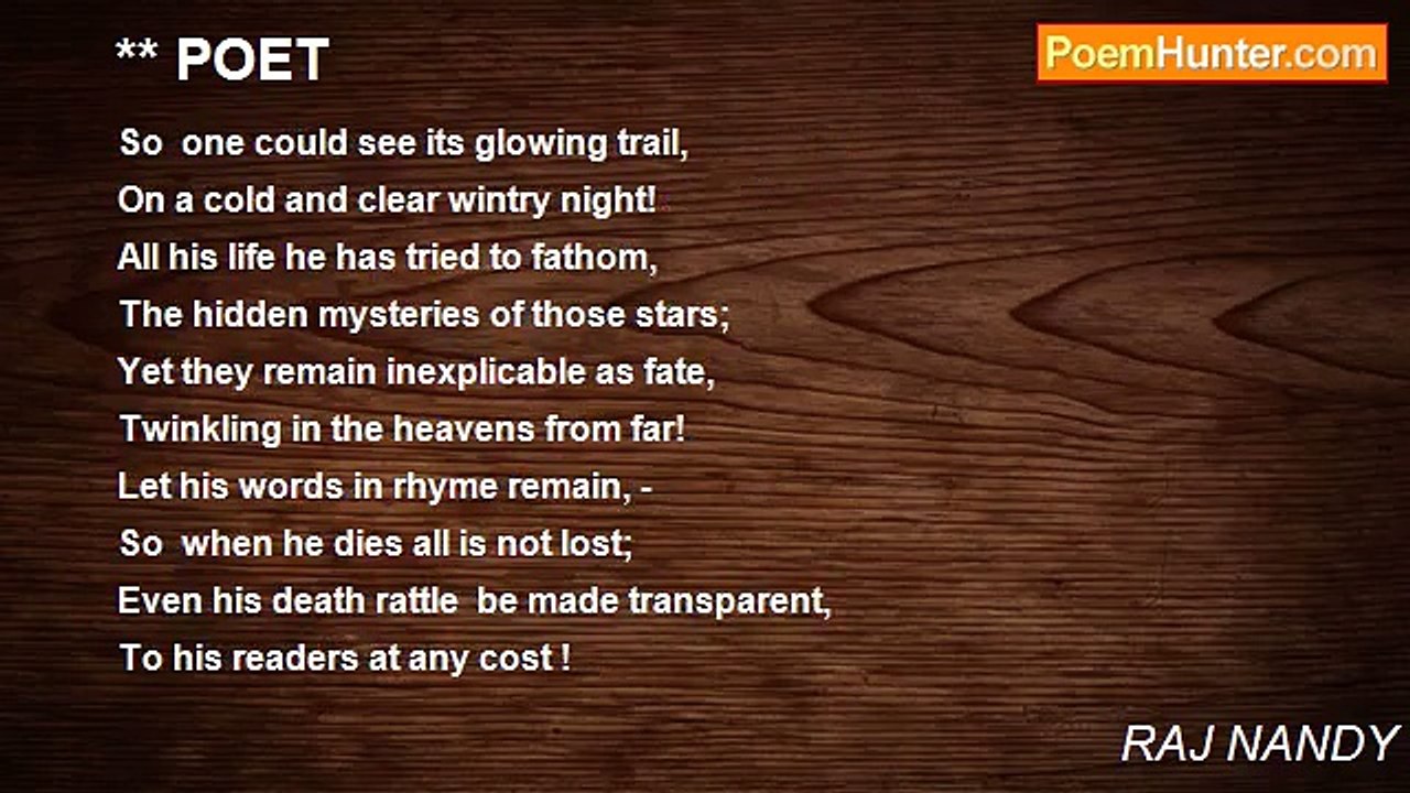 RAJ NANDY - ** POET