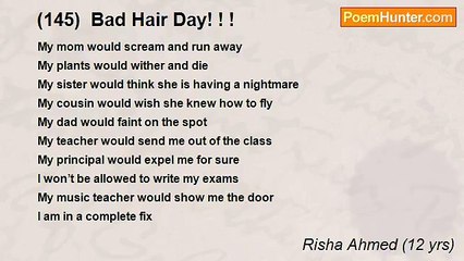 Risha Ahmed (12 yrs) - (145)  Bad Hair Day! ! !