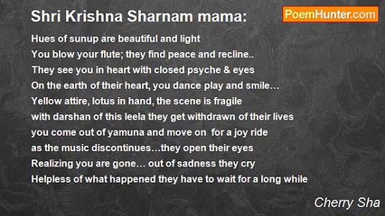 Cherry Sha - Shri Krishna Sharnam mama: