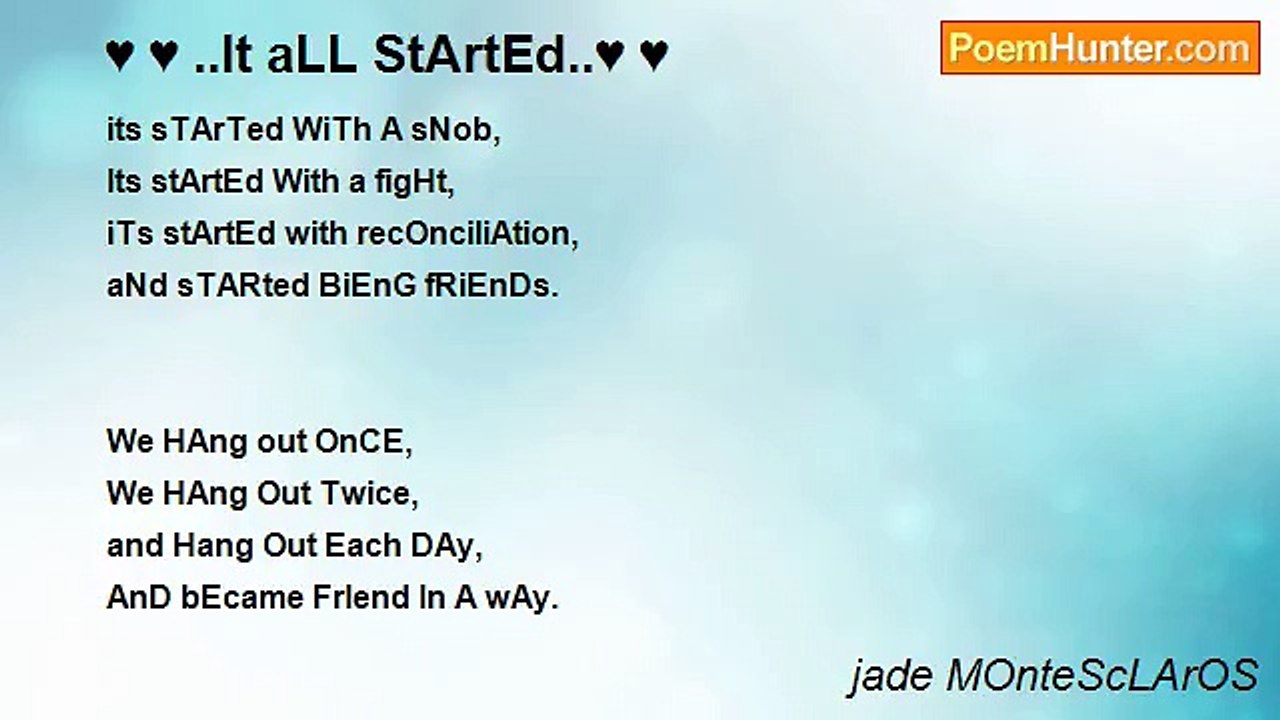 jade MOnteScLArOS - ♥ ♥ ..It aLL StArtEd..♥ ♥