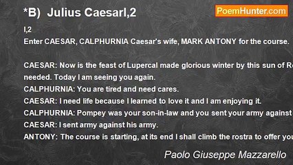 Paolo Giuseppe Mazzarello - *B)  Julius CaesarI,2