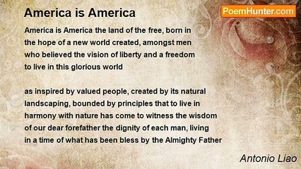 Antonio Liao - America is America
