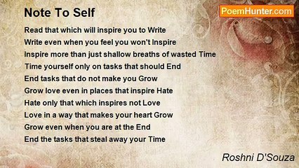 Roshni D'Souza - Note To Self