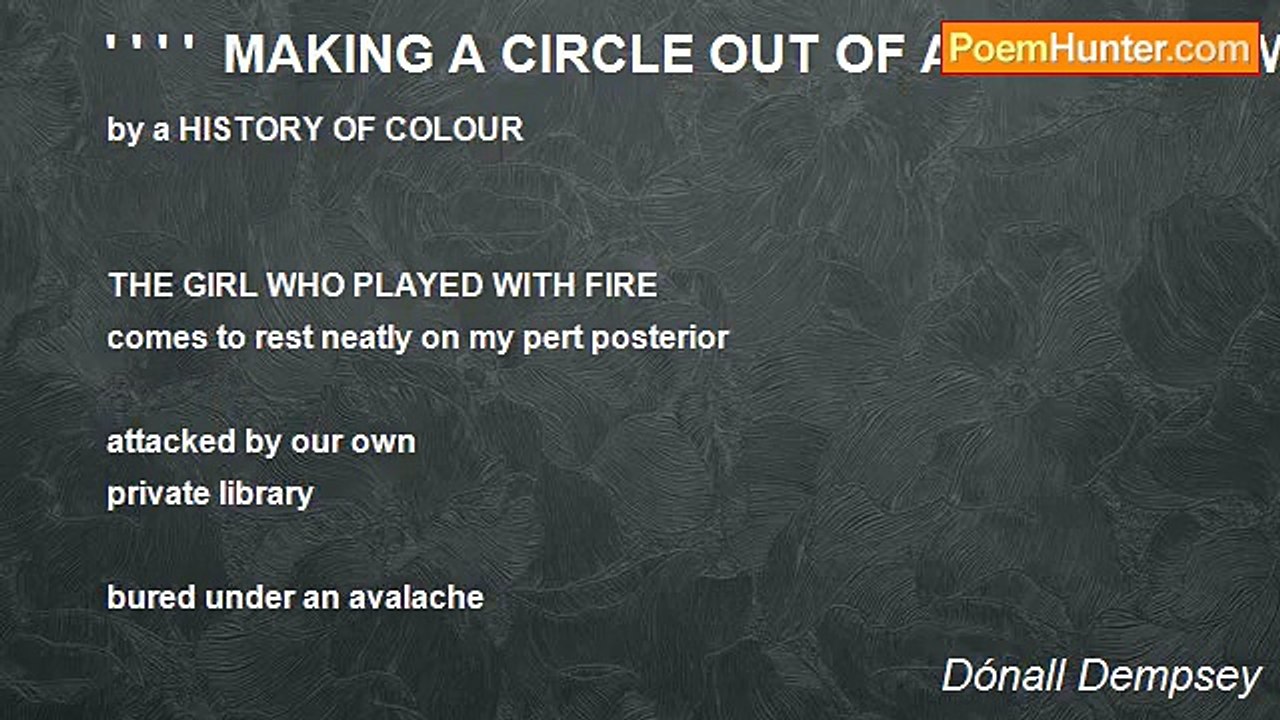 Dónall Dempsey - ' ' ' '  MAKING A CIRCLE OUT OF A MAN & WOMAN