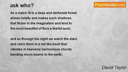 David Taylor - ask who?