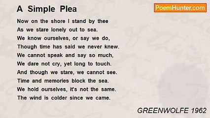 GREENWOLFE 1962 - A  Simple  Plea