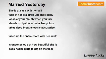 Lonnie Hicks - Married Yesterday