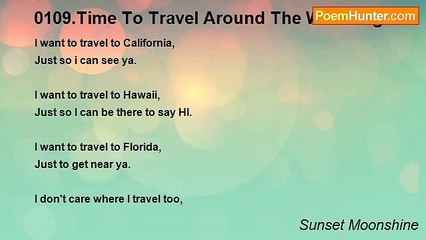Sunset Moonshine - 0109.Time To Travel Around The World Again