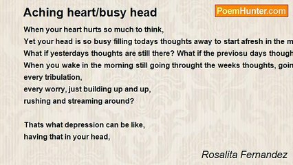 Rosalita Fernandez - Aching heart/busy head