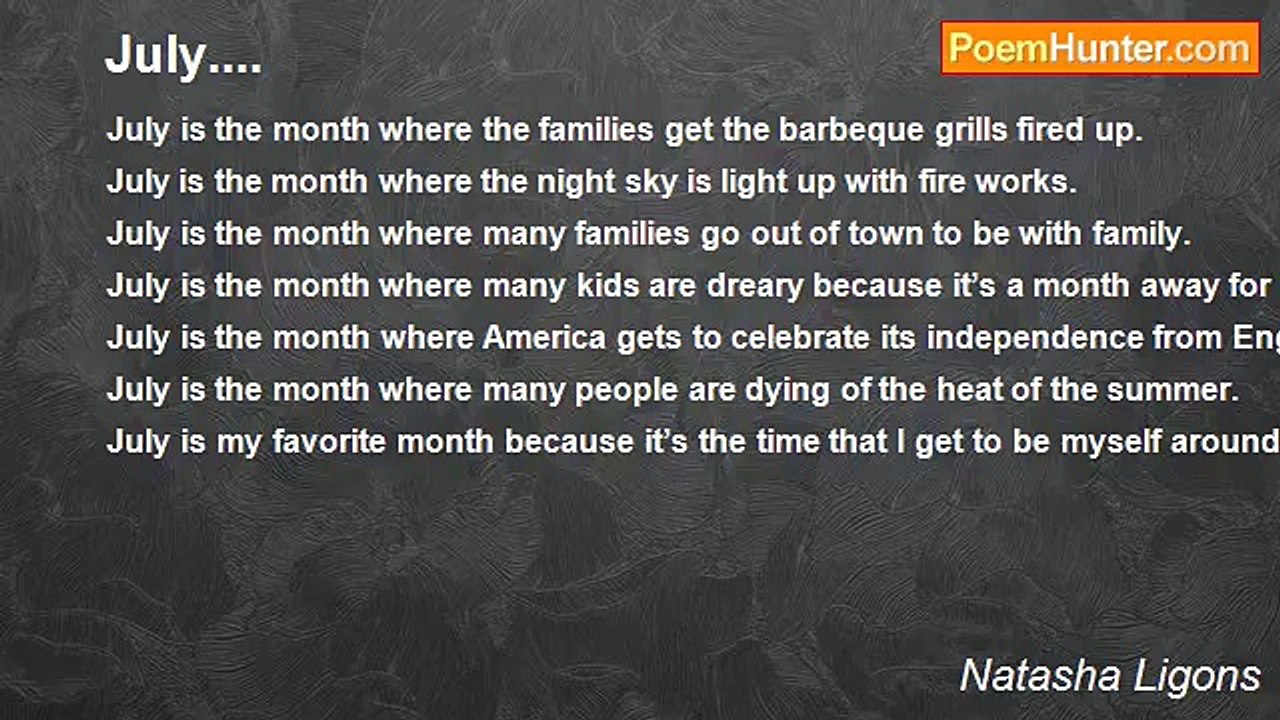 Natasha Ligons - July....